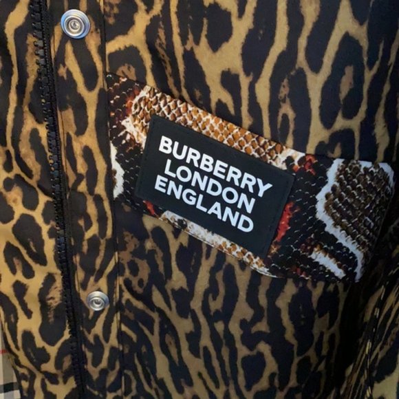 NWT ~ BURBERRY LEOPARD PRINT HOODED RAINCOAT sz 10 - Picture 11 of 15